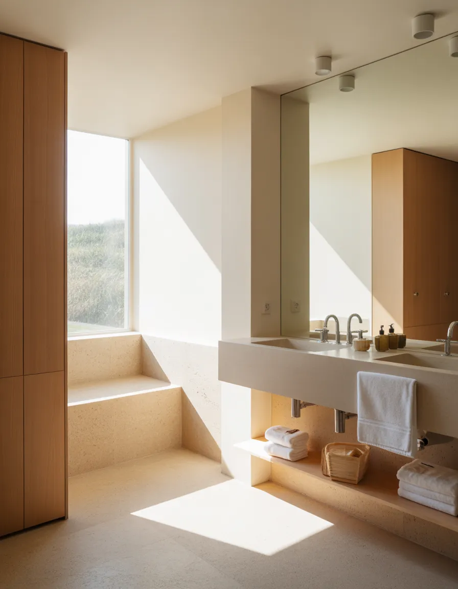 Freepik minimalist bathroom interior warm stone surfaces l